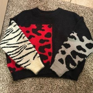 Elan pattern block sweater